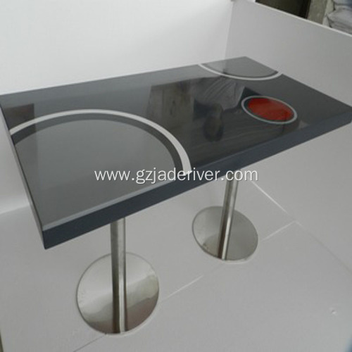 Kitchen Counter Table White Acrylic Artificial Stone
